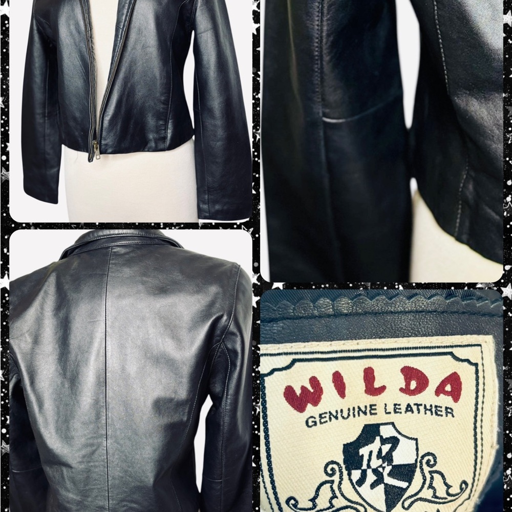 Wilda Midnight Black Leather Jacket